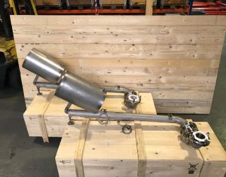 Swivel Joints DN100 made of Stainless Steel <br/> <a href="https://www.protego.com/de/produkte/detail/FSUbyUniversal.html" Schwenkrohranlagen DN100 aus Edelstahl